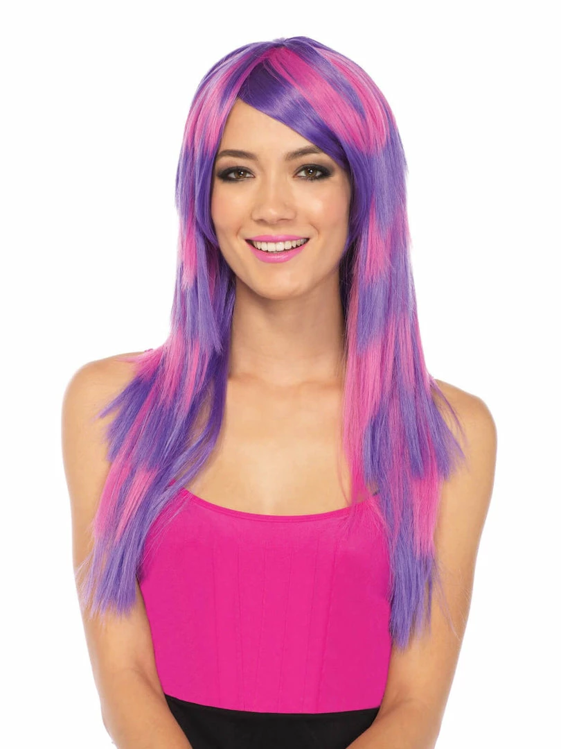 Fun Place Cosplay Cheshire Layered Two Tone Wig 3 Fun Place Cosplay Cheshire Layered Two Tone Wig