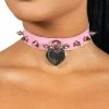Fun Place Heart Spiked Padlock Collar 2 Fun Place Heart Spiked Padlock Collar
