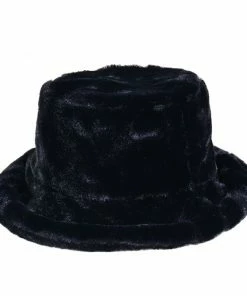 Fun Place Festivals Black Fluffy Bucket Hat