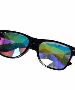 Fun Place Festivals Black Wayfarer Kaleidoscope Glasses