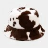 Fun Place Festivals Fluffy Brown Cow Bucket Hat