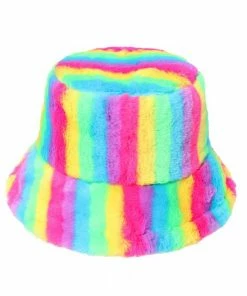 Fun Place Fluffy Rainbow Bucket Hat Festivals