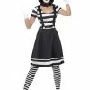 Fun Place Costumes & Characters Lady Mime Artist Costume, Black