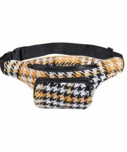 Fun Place Houndstooth Yellow Tweed Bumbag Festivals
