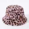Fun Place Pink Leopard Fluffy Bucket Hat
